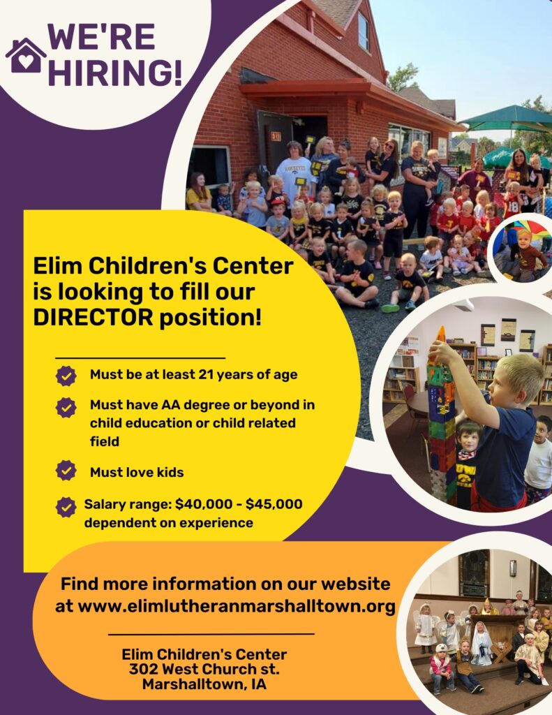 Employment Opportunities Elim Lutheran Church