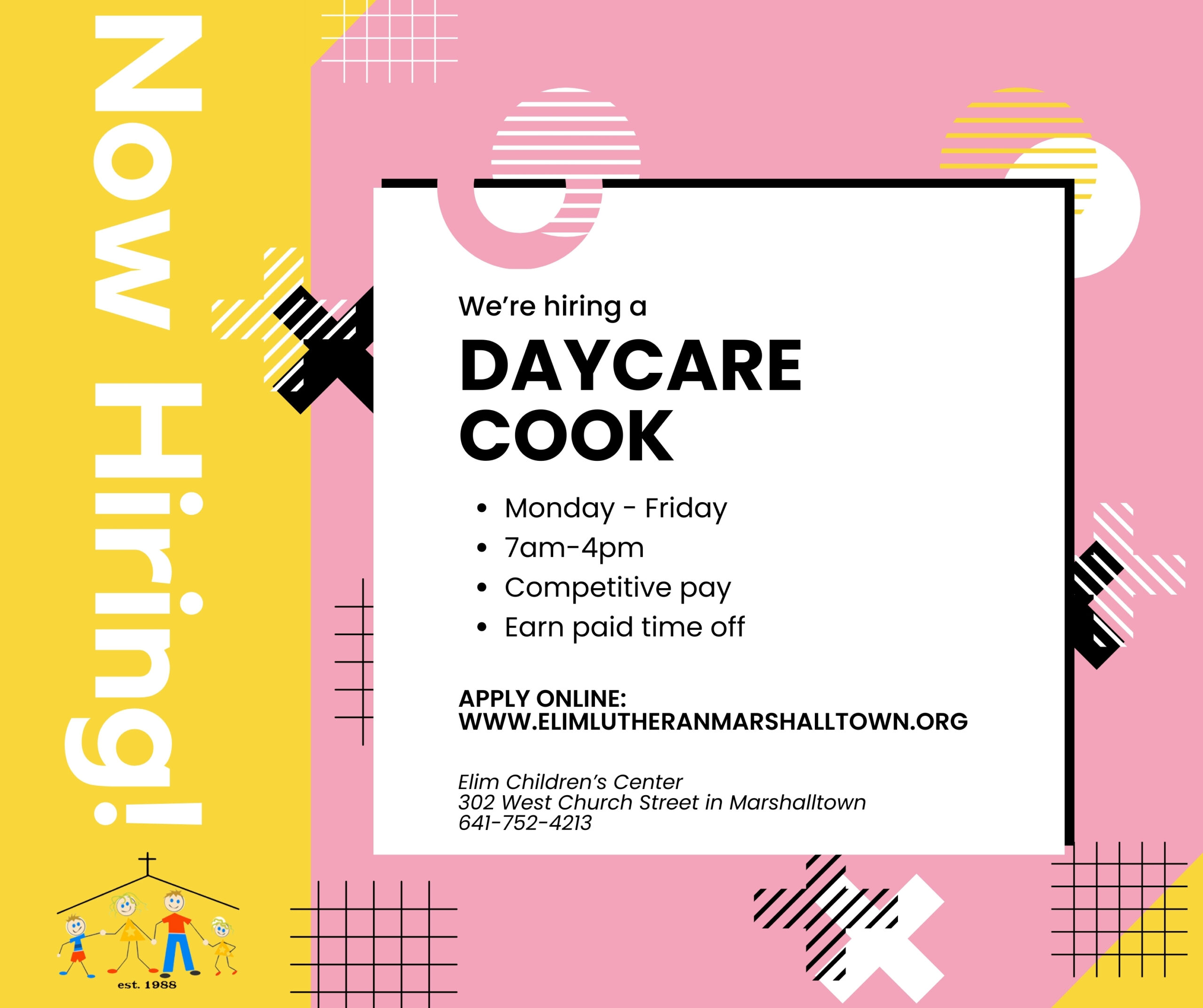 Employment Opportunities Elim Lutheran Church